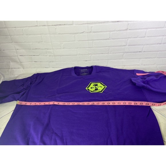 Evangelion Neon Genesis EVA 1 Anime Pullover Crew Sweatshirt Purple Mens 2XL - Picture 7 of 11
